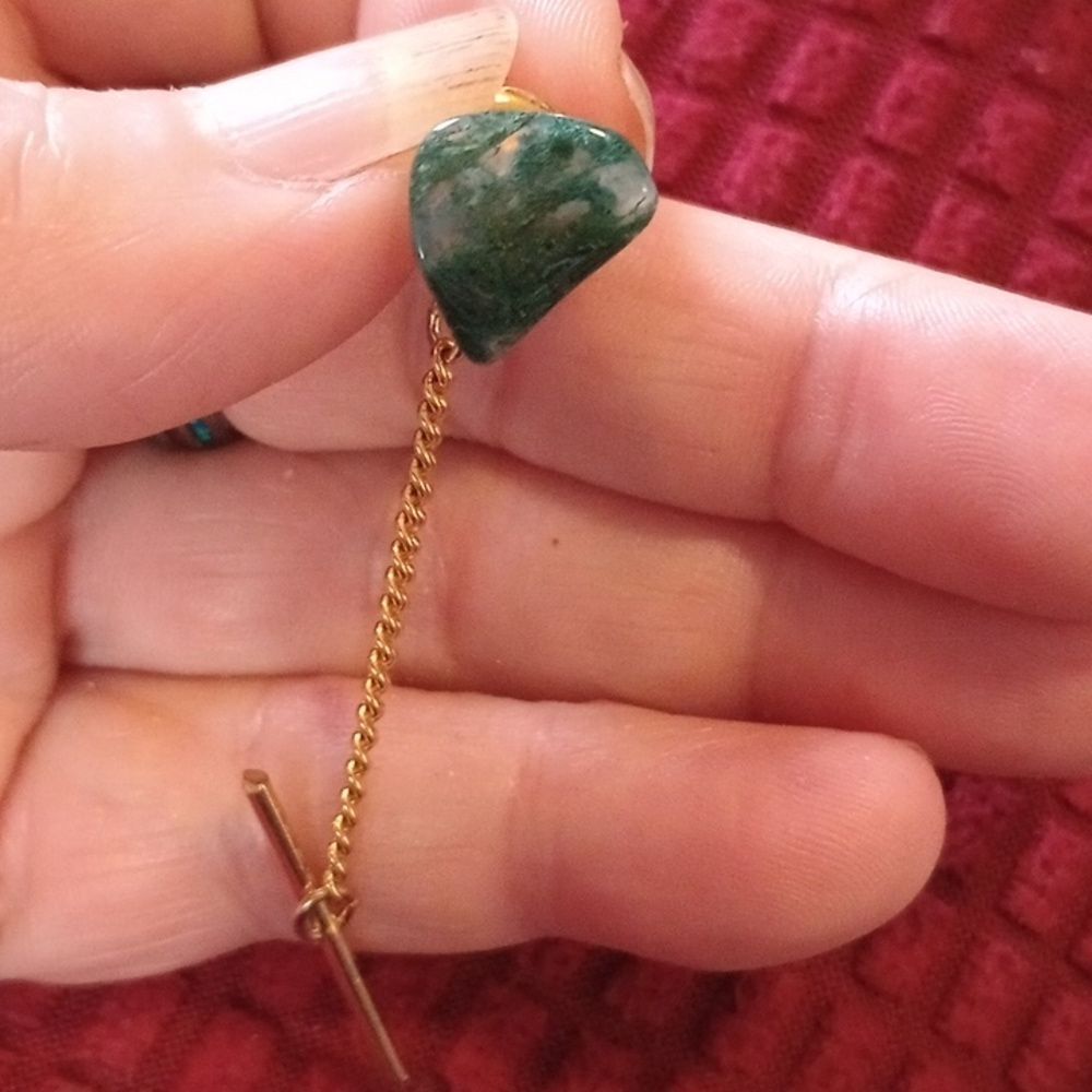 Beautiful Jade tie tack